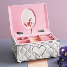 Lenox Musical Ballerina Dancing Jewelry Box Pink Tutu Fur Elise Hearts G... - £85.99 GBP