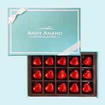 Andy Anand Sugar Free Milk Chocolate 15 Heart Pralines Sweetened with Pl... - $34.49