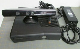 Xbox 360 SLIM Model 1439 Black System Console w/Kinect &amp; Power Brick Wall Plug - £94.30 GBP