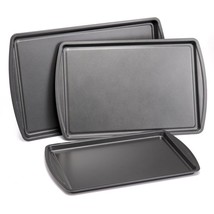 3PC Nonstick Cookie Set, 11.2&quot; X 17.2&quot;, 10.2&quot; X 15.2&quot;, 9.2&quot; X 13.2&quot;, Gray - £21.67 GBP