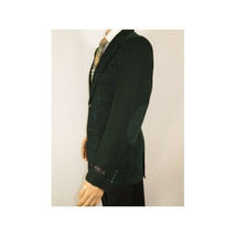 Men ZACCHI Velour Velveteen Hounds tooth Blazer Sport Coat DUANE 74524 Green image 8