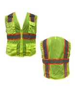 Waistcoat reflective jacket  safety vest with zipper closure  security work  up to 2xl thumbtall