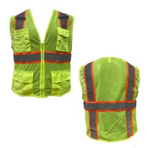 High Visibility Waistcoat Reflective Jacket, Safety Vest With Zipper Closure - £15.17 GBP+