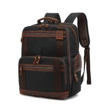 Vintage Canvas Laptop Backpack for Men School Bag 15.6&quot; Water Resistant Travel R - £114.23 GBP