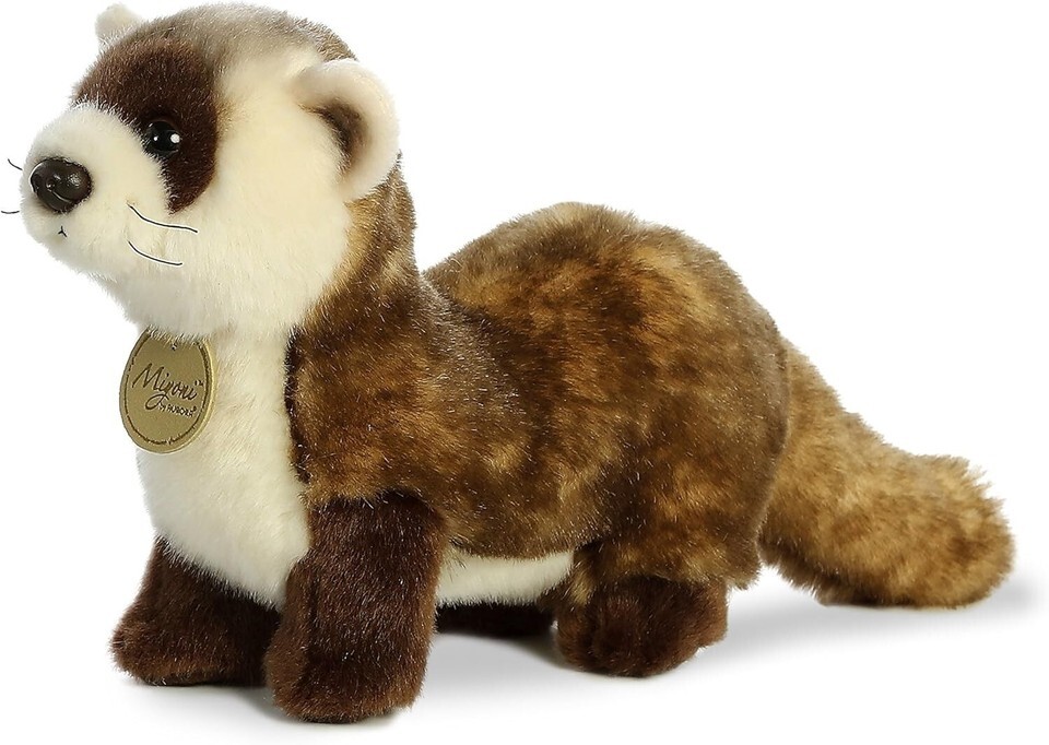 Aurora Adorable Miyoni Plush Toy Black Footed Ferret 10.5 inch Brown NWT - $14.98