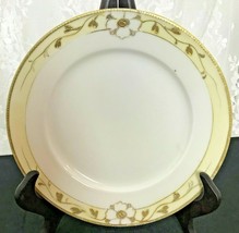 Nippon Hand Painted China Dessert Plate 6.25&quot; Diameter Embossed Gold  - £11.27 GBP