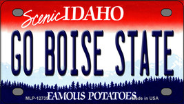 Go Boise State Idaho Novelty Mini Metal License Plate Tag - £11.23 GBP