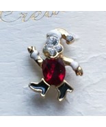 Austrian Crystal Creations 3/4 Inch Santa Claus Lapel Pin Holiday Christmas - £10.14 GBP