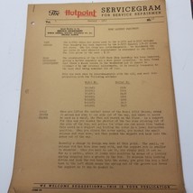 Hotpoint Servicegram Service Repairmen Ringer Washers Iron January 1940 - £14.90 GBP