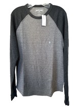 AMERICAN EAGLE Super Soft Gray Raglan Thermal Shirt Long Sleeve Size M - $244.42 MXN