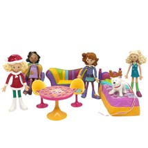 Groovy Girls Doll Mini Bendable Figures Lot Furniture Bed Table Chairs Couch Dog - £31.67 GBP