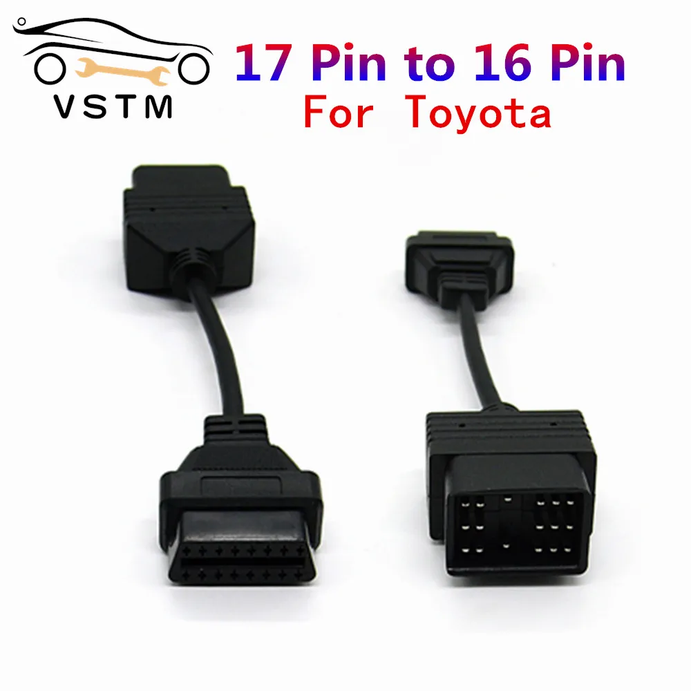 High Quality For To*yota 17 Pin to 16 Pin OBD OBD2 Adapter Cable lead diagnostic - $101.43