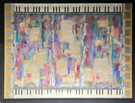 Melanie Boone Original Mixed Media Abstract HUGE 55 x 70 Untitled Piano ... - £627.19 GBP
