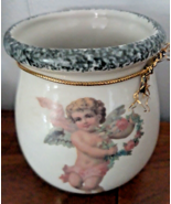 Ceramic Cherub Wax Melt Warmer Antique Style Christmas - £10.82 GBP