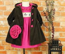 Girls Corduroy Hooded Coat Dress / Toddler Girls Designer Overcoat. Oute... - £31.50 GBP+