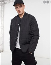 TOPMAN Square Quilted Liner Jacket In Black 2XS XXS (ccc202) - $18.98