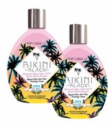 2 Pack Bikini Black Advanced Tanning Lotion with Beach Black Bronzer. 13... - $45.53