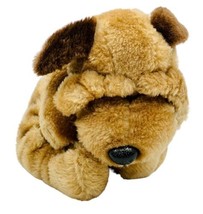 Raffoler Wrinkles Puppy Dog Plush Brown Tan 1986 Stuffed Animal Toy 7 inch - £11.23 GBP