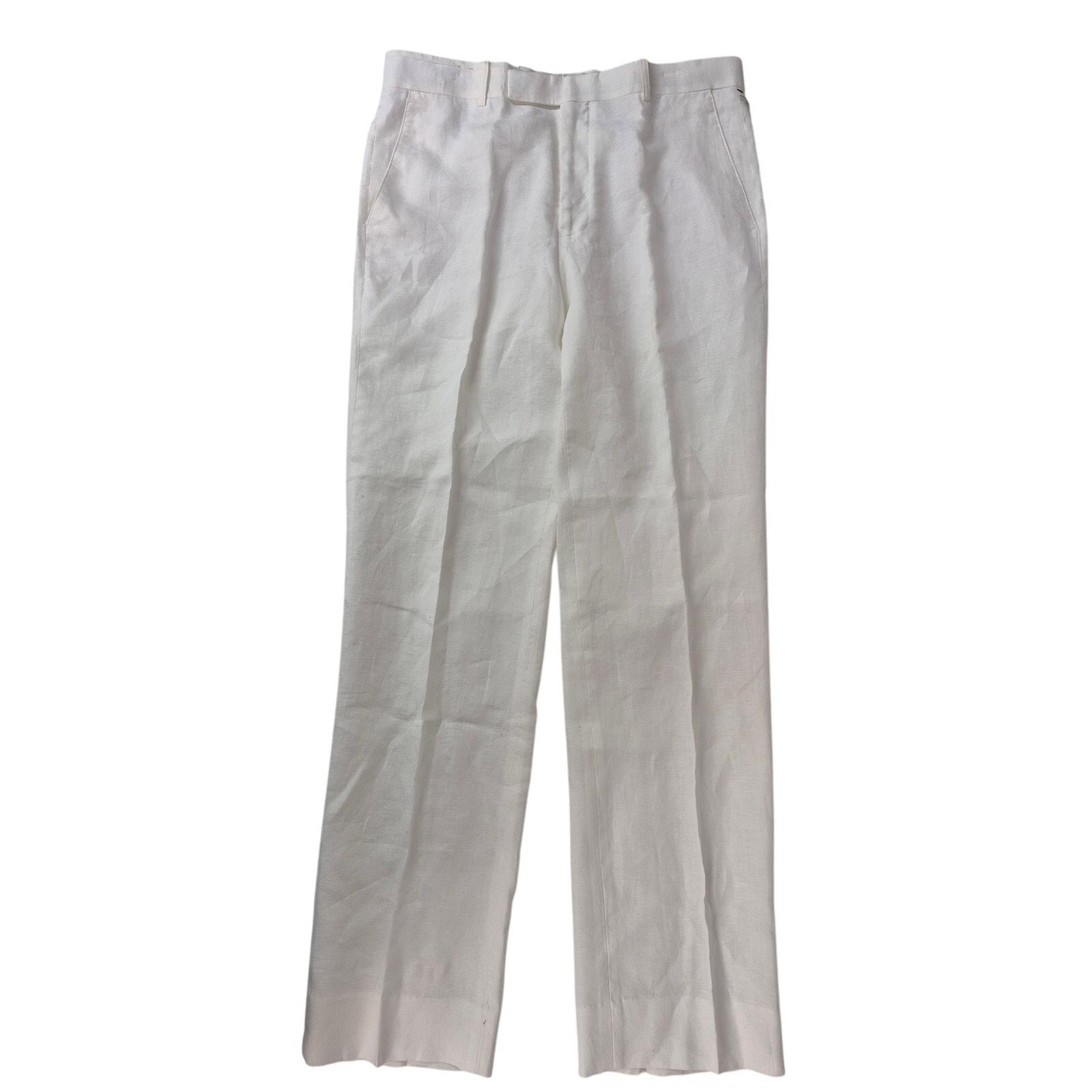 NWT INC international concepts London White Linen Blend Men Trousers Pan... - $67.32