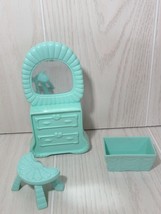 Mattel She-Ra Vintage 1984 Crystal Castle Dresser Vanity Mirror stool bi... - £15.90 GBP