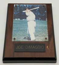 Vtg MLB NY Yankees Joe DiMaggio Wood Wall Plaque Baseball Collectible Ph... - $149.54 MXN