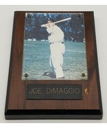 Vtg MLB NY Yankees Joe DiMaggio Wood Wall Plaque Baseball Collectible Ph... - $7.84