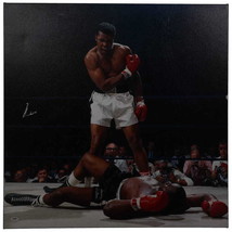 Muhammad Ali Autographed 30&quot; x 30&quot; &quot;Over Sonny Liston&quot; Stretched Canvas PSA/DNA - £2,522.17 GBP