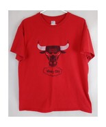 Hardwood Classics By Majestic Red Chicago Bulls T-Shirt Size Large - $18.42