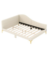 Full/Twin Size Upholstered Daybed with Metal Legs and Wood Slats-Full Si... - $6,879.83 MXN