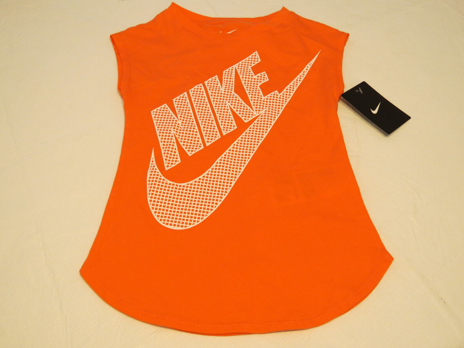 Primary image for Nike active The Nike TEE t shirt youth girls 4 3-4 years 3MA783 N50 mango NWT*^