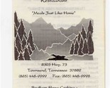 Country Haven on the River Menu Highway 73 Townsend Tennessee 1990&#39;s - $17.82