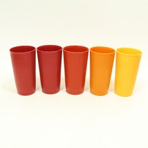 Set of 5 Vintage Tupperware Harvest Color Tumblers Cups - £13.78 GBP