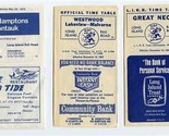 3 Long Island Railroad Time Tables 1964 Great Neck Westwood The Hamptons  - $17.80