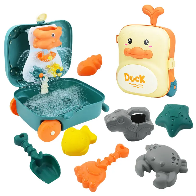 Baby Bathroom Backpack Beach Toys Duck Trolley Case Storage Beach Access... - £25.69 GBP