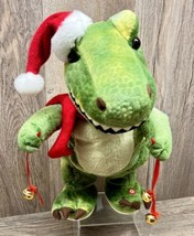 Gemmy Christmas T-Rex Dino Animated Sings Dances WORKS Shake It Up Baby Twist - £15.81 GBP