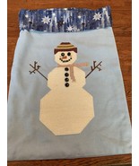 Cross Stitched Child’s Snowman Pillow Case 15”x20” - $20.00