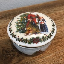 Reutter Porzellan German Christmas &quot;Santa Claus&quot; RING/TRINKET Box Germany - £11.71 GBP