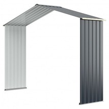 Outdoor Storage Shed Extension Kit-Gray - Color: Gray - £157.13 GBP