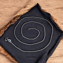 Unique trendy 925 Sterling Silver beaded Unisex Neck Chain 18&quot; - $561.91 MXN