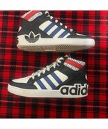 Adidas hard court High-Top Sneakers with Blue Stripes - $42.08