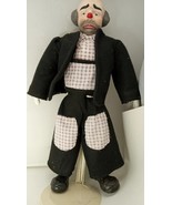 Vintage Collectible Porcelain Head Hand &amp; Feet Clown Doll With Stand 20&quot; - $540.48 MXN