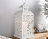 Indoor/Outdoor 16.5&quot; Snowflake &quot;Candlelight&quot; Metal Lantern by Valerie in... - £154.87 GBP