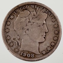 1908-S 50C Barber Demi Dollar En Fin État, Naturel Couleur - $88.15