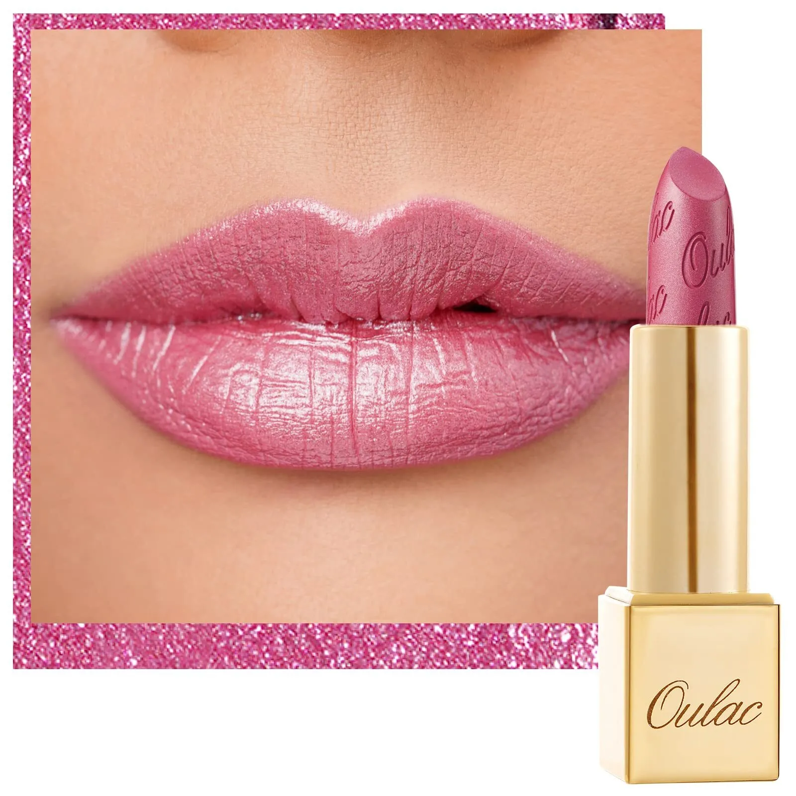 Metallic Pink Lipstick for Women High Impact Lipcolor Moisturizing Cream... - £19.69 GBP