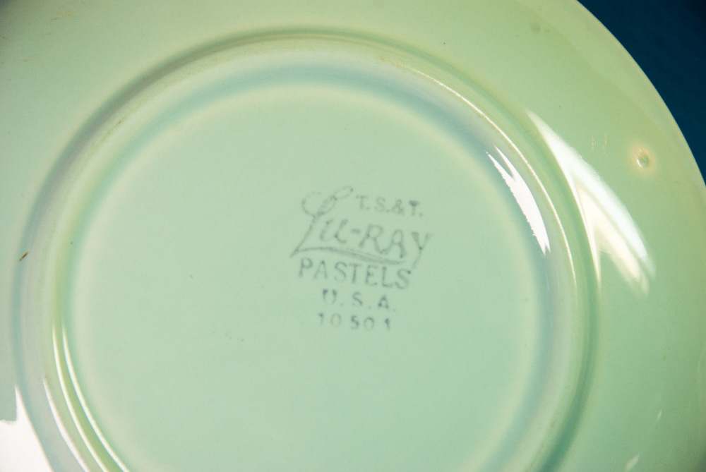 Luray Lu-Ray Pastels Green 6" Saucer Taylor Smith & Taylor TS&T 10501 Item image 2