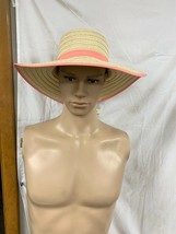 Panama Jack Women&#39;s Paper Braid Sun Hat Peach One Size Brand New - £22.05 GBP
