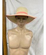 PANAMA JACK WOMEN&#39;S PAPER BRAID SUN HAT PEACH ONE SIZE BRAND NEW - $27.99