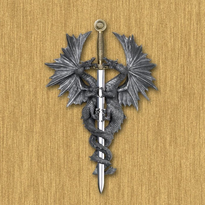 DRAGON DAGGER WALL PLAQUE - $39.00