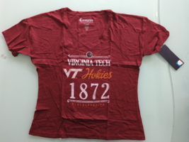 Campus Couture Womens Virginia Tech Hokies Slub V Neck Tee Sz XL NWT - £12.41 GBP