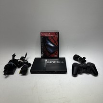 OEM Sony PS2 PlayStation 2 Slim Black Console Bundle SCPH-75001 Slimline System - £103.87 GBP